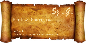 Szeitz Georgina névjegykártya