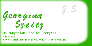 georgina szeitz business card